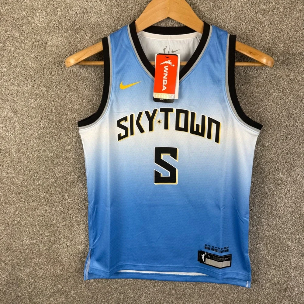 Nike Chicago Sky Angel Reese 5 Skytown Rebel Edition Youth Jersey Medium NEW